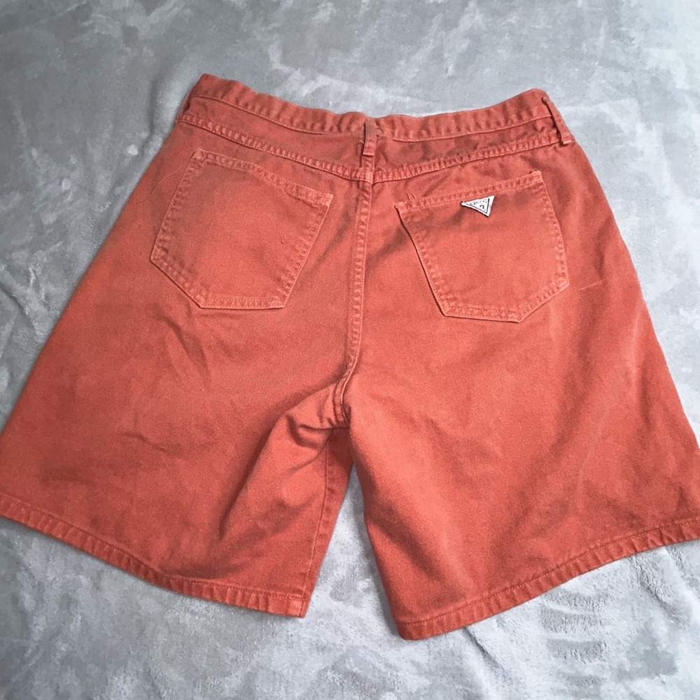 Guess USA Salmon Denim Shorts Womens 4 High Waist 90s vintage